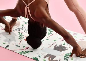 China Eco Friendly Printing PU Yoga Mat , Non Slippery Natural Rubber Yoga Mat wholesale