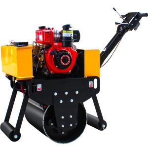 China Electric Start 0.3 Ton Walk Behind Single Drum Roller HQ-YL600C for Vibratory Road Repair wholesale