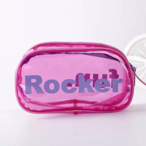 China Glossy Lamination Promotional PVC Bags , Silk Screen Printing Zipper PVC Bag wholesale
