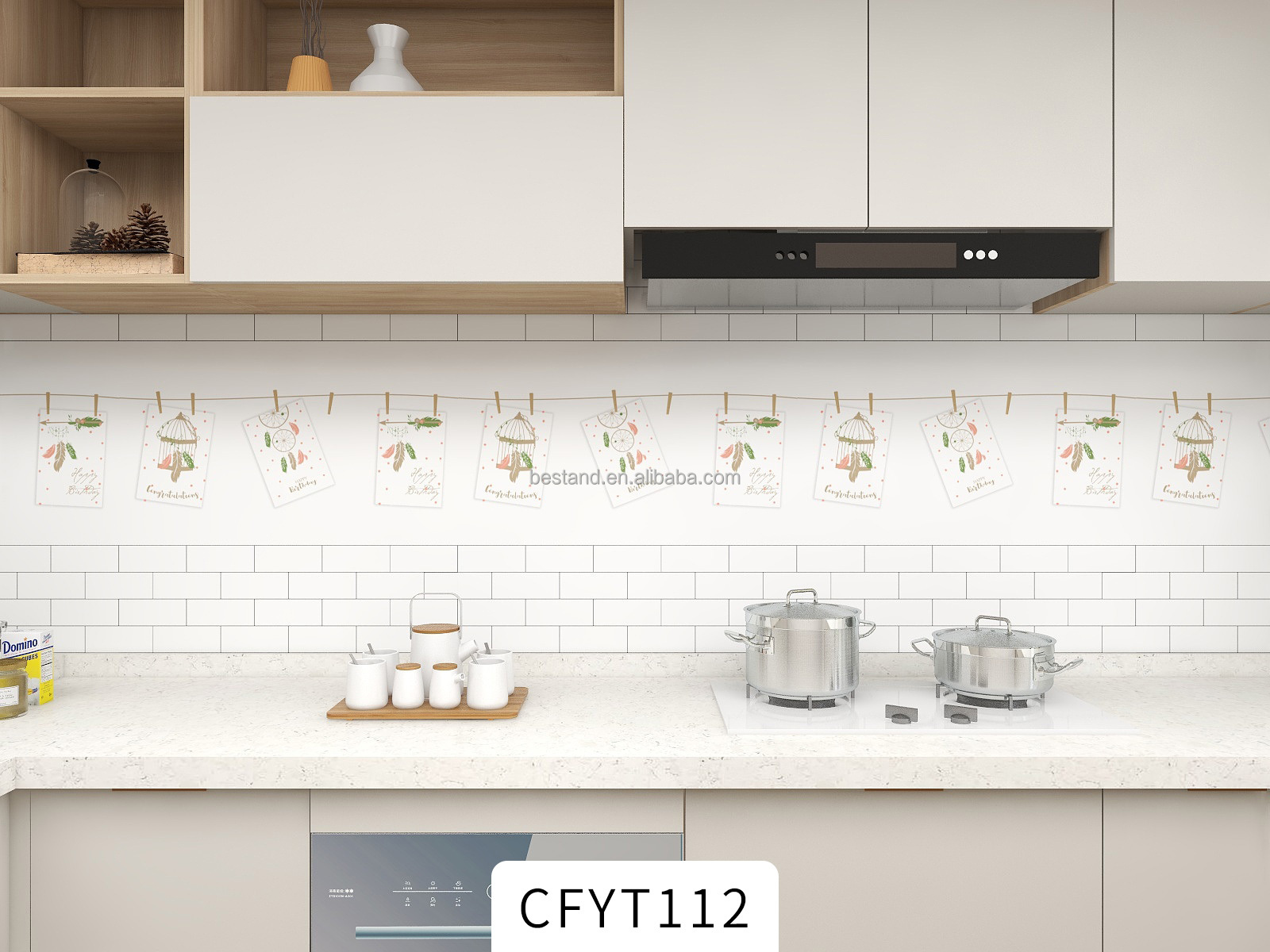 Self Adhesive Removable Decorative Tile Stickers for Wall Peel and Stick Moroccan Tiles Backsplash Waterproof Kitchen
