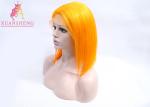 Fashionable Custom Human Hair Wigs Orange Wig , Raw Virgin Brazilian Hair