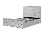 Full Size Crush Velvet Fabric Upholstered Bed Frame CE Certification