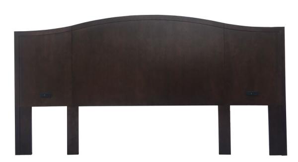 Walnut dark finish king/queen size wooden headbaord for 5-star hotel bedroom