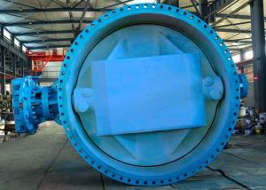 China AWWA DN3000 Blue High Performance Butterfly Valves , Medium Pressure Ductile Iron Butterfly Valve wholesale