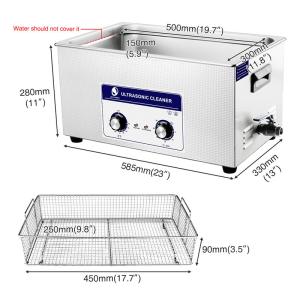 China Skymen 22L Industrial Ultrasonic Cleaning Machine Bench Top Timer adjustable wholesale