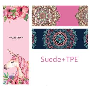 China Printed Suede Yoga Mat, 5mm thinckness Gymnastics Mats, Microfiber mats, Suede mat manufacturer wholesale