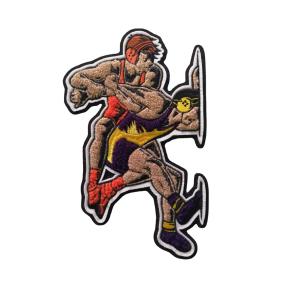 China Custom Chenille Embroidery Patch Cartoon Figure Logo Sew On Appliques wholesale