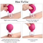 4pcs 15/25/35/55mm colorful Silica Cans 4 Pieces Facial Cupping Without Fire