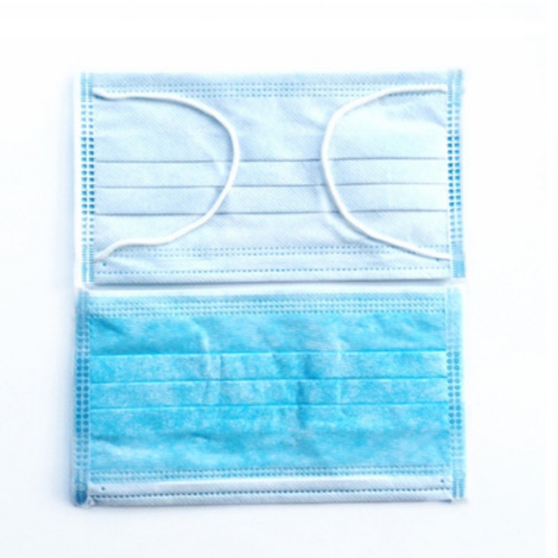 Breathable Earloop Blue Disposable Mask Lightweight Waterproof Limit Germs Spread