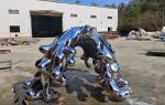Polished Stainless Steel Abstract Turtle Animal Sculpture as Garden Ornaments