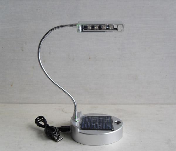Quality High brightness 650mah Solar reading lamp with USB charge cable 100 * 92 * 260 mm for sale