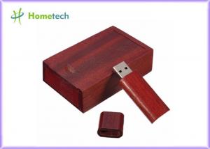 China Rectagnel Style USB Flash Drive Recorder Coulor Print With Walnut Wood Box wholesale