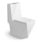 Hotel Ceramic Siphnic One Piece Toilet Seat Included Floor Mounted