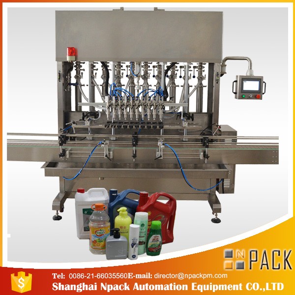 Full Automatic Detergent Piston Filling Machine Accurate Liquid Piston Filler