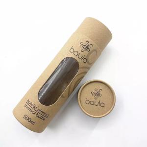 China Printed Kraft Paper Tube with Window for Wine Bottle Cup Packaging wholesale