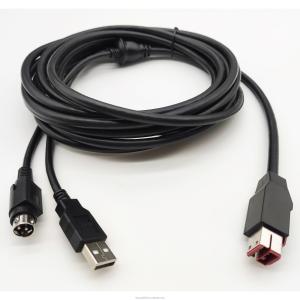 China OEM ODM USB DC24V Cable 24V To Hosiden USB-B wholesale