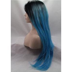China Heat Resistant Fiber Synthetic Lace Front Wigs Ombre Color 8-26 Inches wholesale