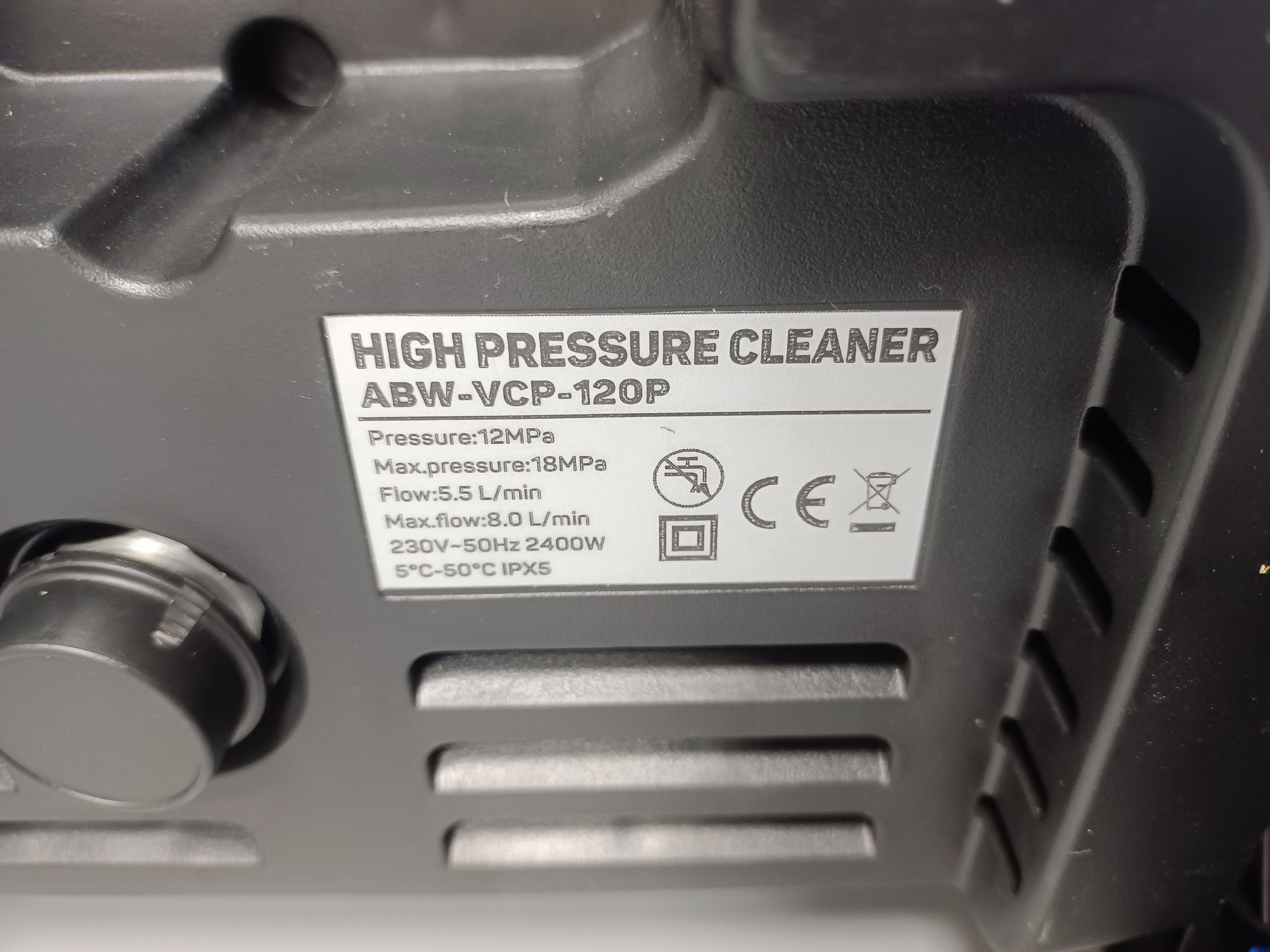 Max. Pressure 2400W 180 Bar 480L/Hour Electric High Pressure Washer for Car Cleaning