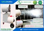 Outdoor Battery Powered Misting Fan With Water Spray For Greenhouse Humidificati