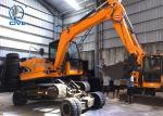 Yellow Colour Wheel Crawler Excavator Backhoe 0.3m3 Bucket Capacity 2200rpm