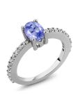Jewelers Club Tanzanite Ring Birthstone Jewelry with White CZ
