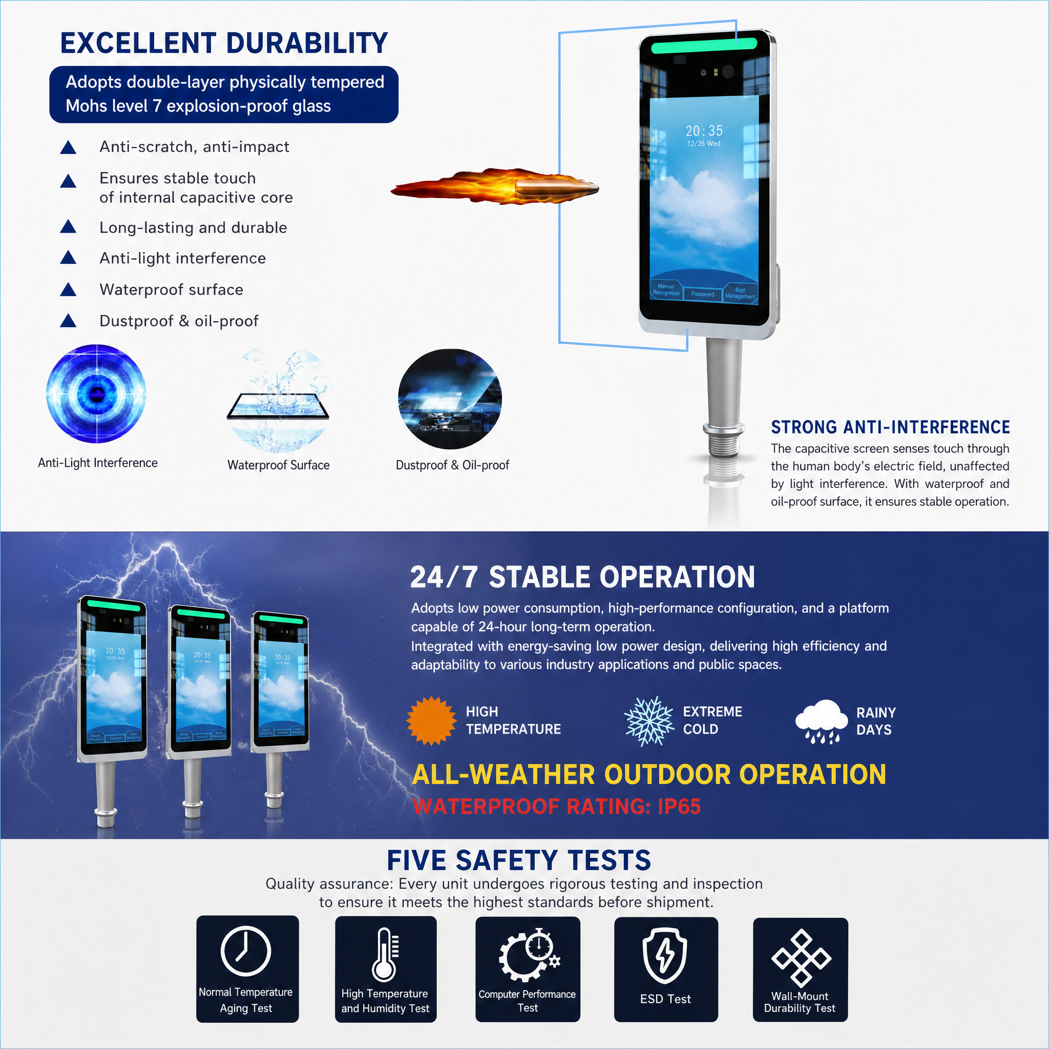 Outdoor Iris Recognition Access Control Reader