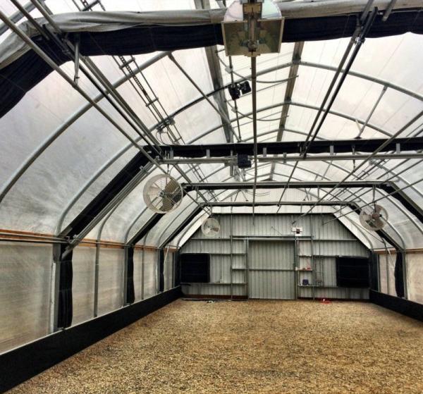 30x100ft Single Span Greenhouse Light Deprivation System Blackout Greenhouse For