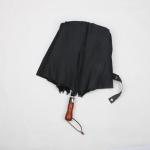 Big Mens Black Folding Umbrella , Custom Logo Mens Fold Up Umbrella Durable