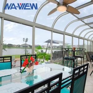 China Custom Made Curved Roof Sunroom Front Of House All Season Room Additions wholesale