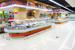 China Energy Efficient Countertop Refrigerated Display Case Merchandizer For Sausage And Dairy wholesale