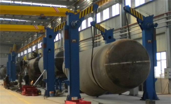UL Pipe Stand Roller Oval Tank Turning Rotator Chain Tilting Machine