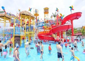 China Fiberglass Aqua Playground Equipment Natural Forest Theme Water House For Resort Hotel wholesale