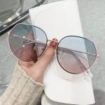 UV Protection Round Metal Sunglasses Women'S Simple Type OEM