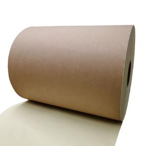 China HM0633 Dark Brown Kraft Paper Adhesive Paper Adhesive Label Stock in sheet with PE coated kraft paper wholesale