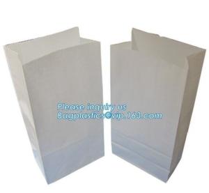 China wholesale bread paper bag for customer blank paper bag,greaseproof printed bakery bread packaging plastic paper bags wit wholesale