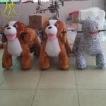 Hansel stuff toy steel frame rideable plush electrical animal toy car for family