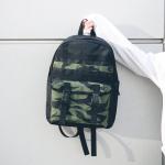 New camo printed backpack fashion contrast color student bag large outdoor