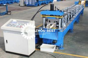 China Steel Rain Water Gutter Equipment Cold Roll Forming Machine With Chain Transmission wholesale