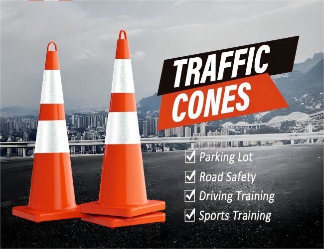 1.8KG PVC Traffic Safety Cones Orange Cone Construction For Warning Emergency