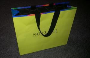 China Hand made luxury customized shopping paper bag with cotton rope handle wholesale