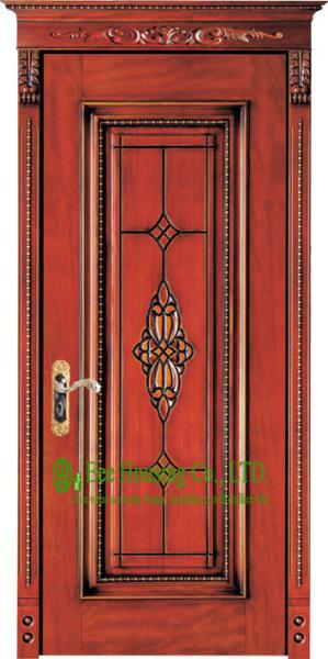 40mm Solid Timber Entry Door For Apartment, Lacquer Finish Timber Door For Sale
