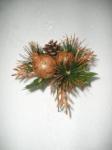 Brown Artificial Flower Garlands Flowers with Pinecone for Evergreen Home