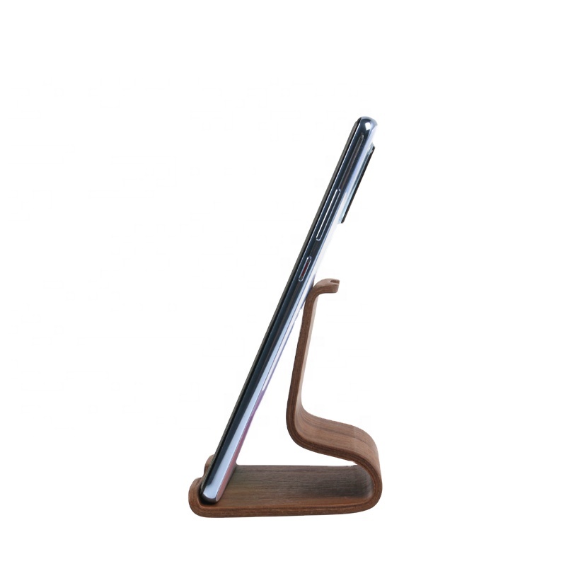 Wood Tablet Stand, Wooden iPad Holder, Desktop Stand Holder Dock for Kinder, E-reader, other Tablets Black Walnut Finish