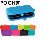 Beautiful Girls Candy Silicone Coin Pouch / Silicone Cosmetic Pouch With Multi