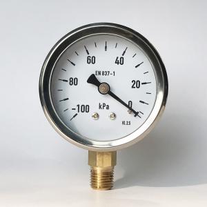 China PC Lens 63mm Pressure Gauge 100 KPa SS304 Stainless Steel Pressure Gauge wholesale