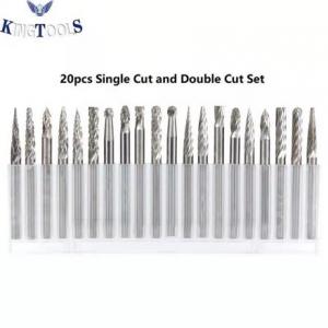 China 20PC Double Cut Carbide Burr Set 0.118 (3mm) Shank, Rotary Tool Bits Cutting Burrs wholesale