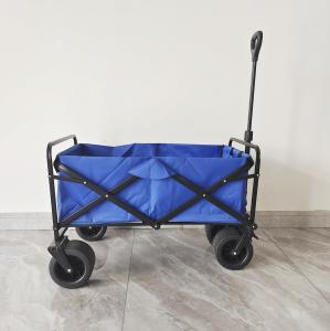 China Outdoor Camping Folding Beach Wagon With Band Brake PU Wide Wheels wholesale