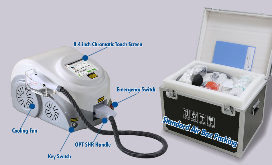 Spa OPT IPL SHR Hair Removal Semiconductor Cooling System