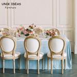 Louis Banquet Dining Chair 100cm Wedding XVI Round Back Estates Garden
