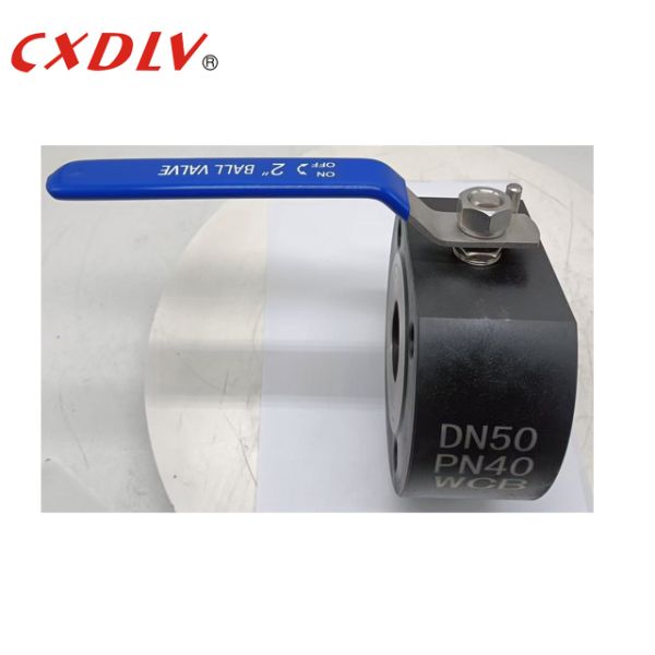 Wafer Type 1 pc Full Bore Ball Valve With Mounting Between Flanges PN 40